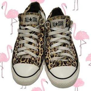 Cheetah print Chuck Taylor's